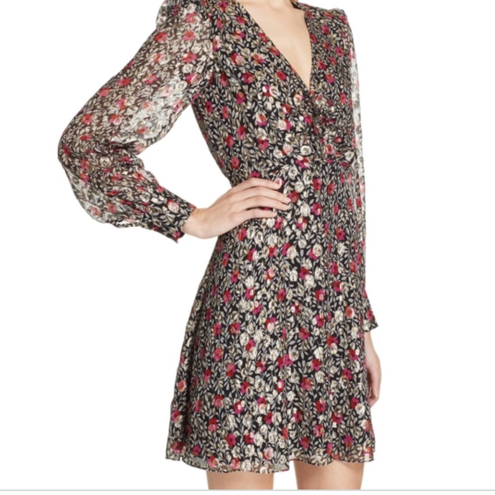 Kate Spade- Floral Park Clip Dot Dress